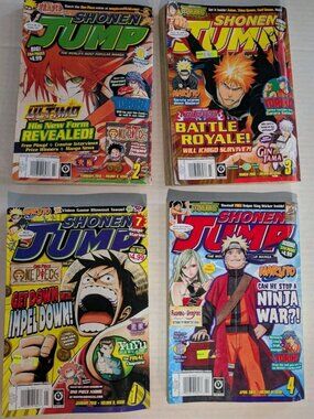 Shonen Jump Magazines Lot (Jan–Apr 2010) + Yu-Gi-Oh Cards– Obelisk the Tormentor